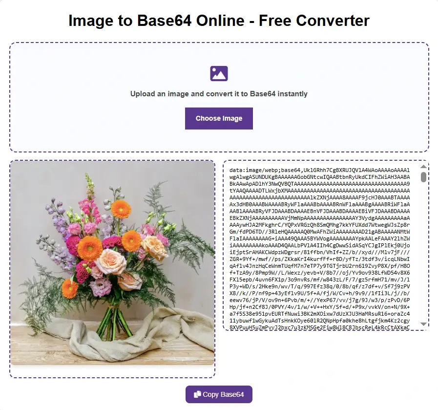 Image to Base64 free converter