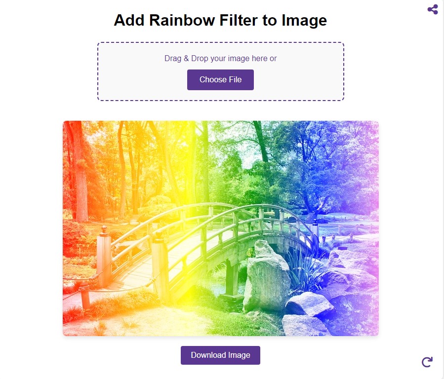 Rainbow Filter to Image - Easy and Quick tool.